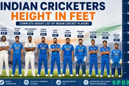 Indian Cricketers Height in Feet