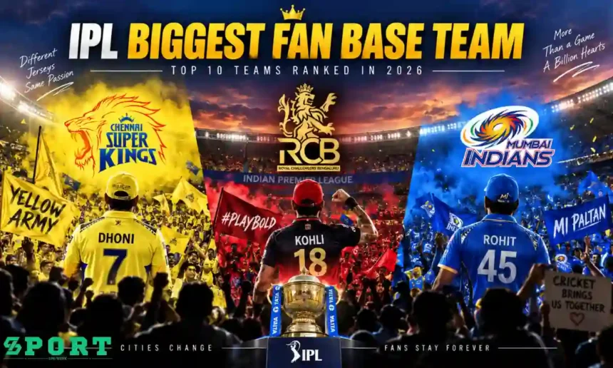 IPL Biggest Fan Base Team
